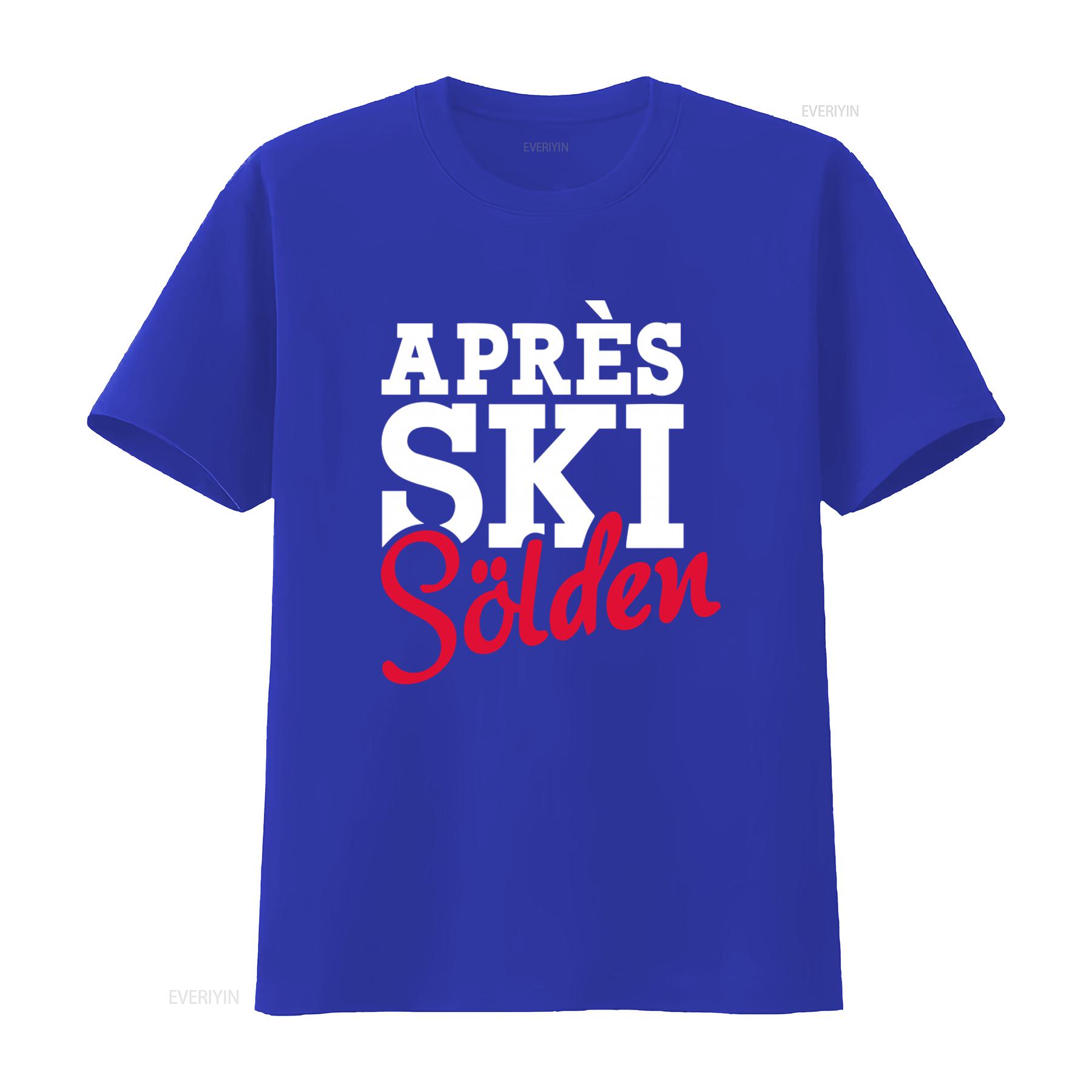 

Mens Apres Ski Sölden T Shirt for Winter Sports Fans up to 5XL vintage Washed Soft homme Slightly Comfortable Versatile S