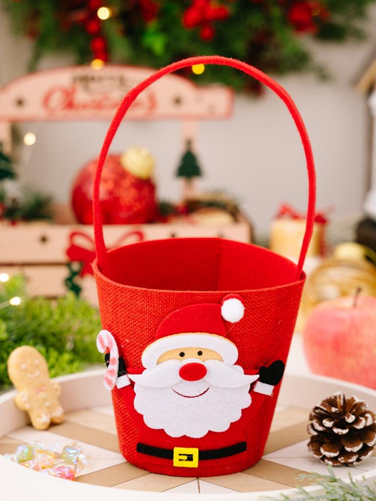 1PC Christmas Decorations Creative Cartoon Candy Bags Kids Gift Bags Festive Atmosphere Decoration Bucket