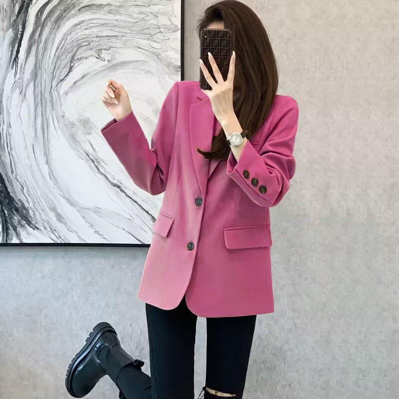 Suit Jacket Women's Spring Temperament Korean Version of The Wild Small Commuter Khaki Suit Jacket Women