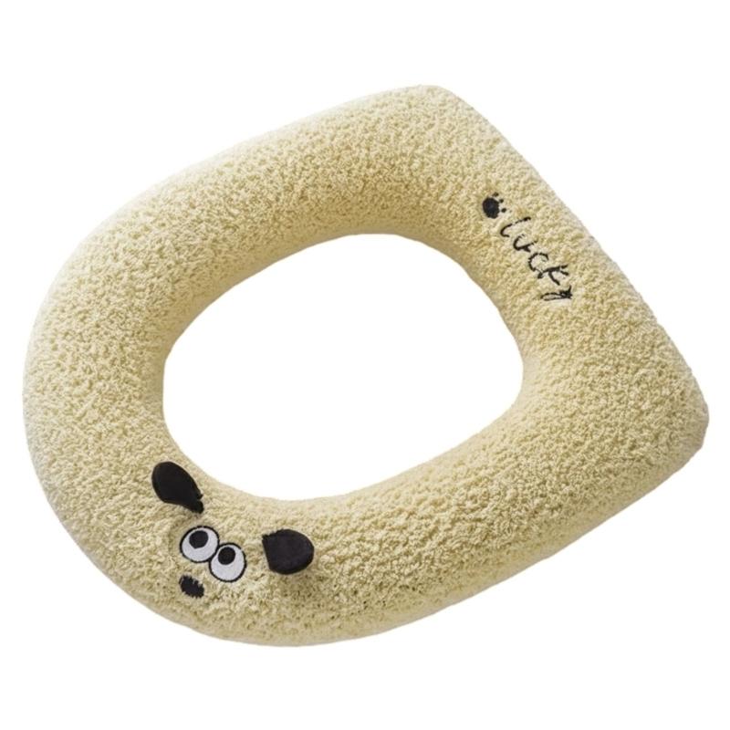 Soft Fiber Toilet Seat Protector Featuring Convenient Handle Design For Home Office Bathroom Comfortable Hygienic Solution