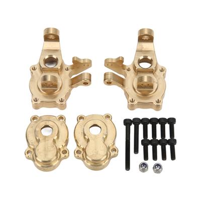 RC Brass Front Steering Knuckles Portal Drive Housing Set for YiKong YK4102 YK4103 YK4082 1 10 RC Crawler