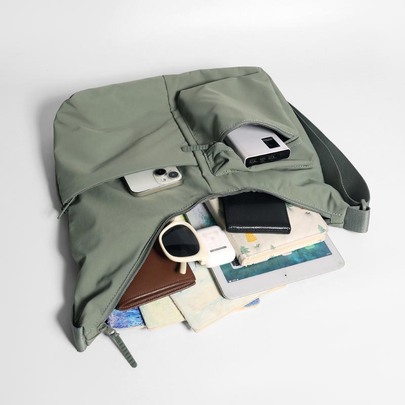 Multi-Pocket Sports Crossbody Bag Large Capacity Student Class Commuter Shoulder Bag