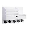 Solid Wood Wooden Wall Mounted Storage Rack Multiple Hooks Simple Design Wall-Mounted Storage Rack Natural Appearance