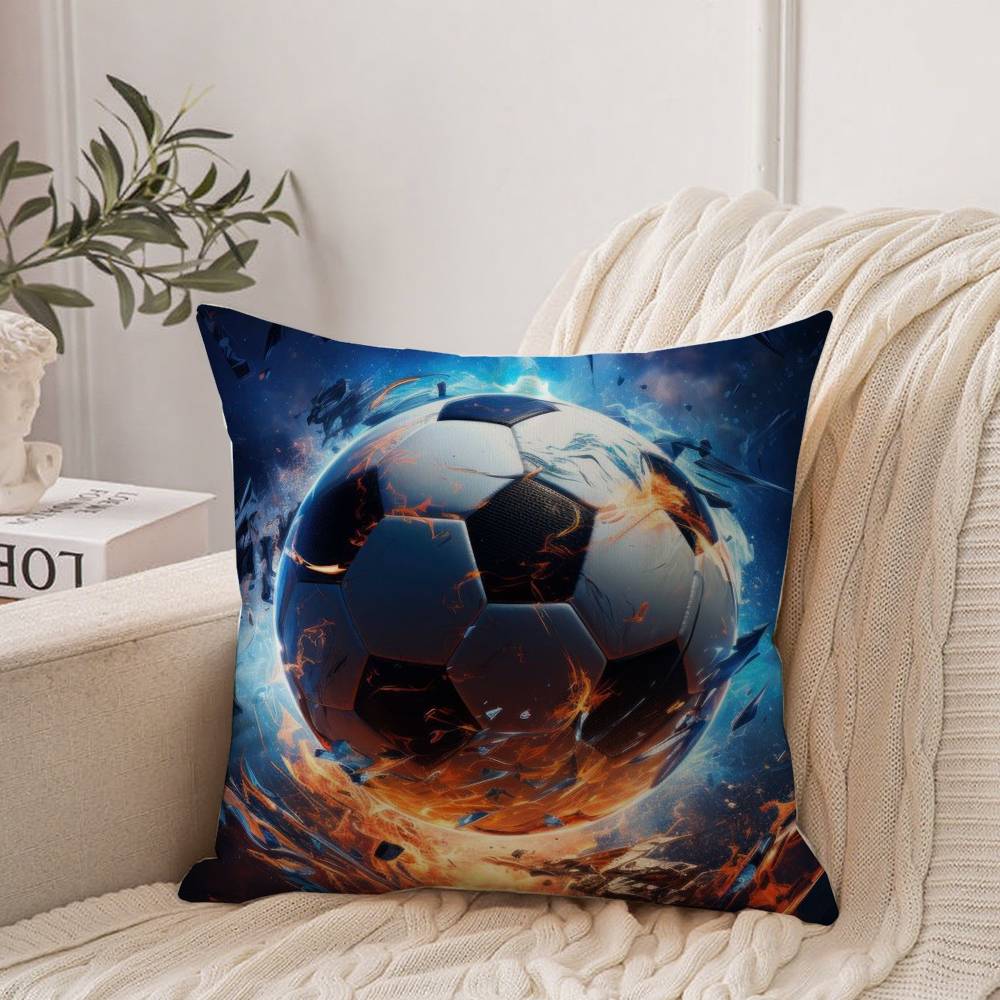 Football Print Pillow Case Home Decor Throw For Sofa Bed Car Room Decor Gift Idea