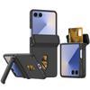 KEYSION Shockproof Case for Samsung Z Flip 7 6 5 5G Hard PC With Hinge Kickstand Card Slot Phone Cover for Galaxy Z Flip 5 6 7