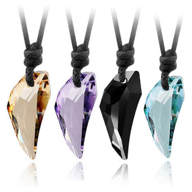 Stylish Korean Short Necklace For Men And Women Artificial Crystal Pendant