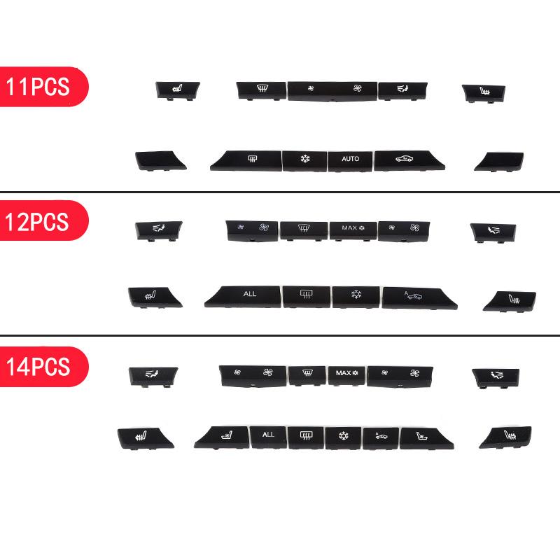 Für BMW 5 7 Serie F10 F01 10-16 Silbrig Schwarz Center Klimaanlage AC Control Schalter Taste Ersetzen abdeckung Auto Innen