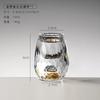 Luxury Crystal Glass Vodka Glass Sake Shochu Glass Bar Liqueur Double Bottom Gold Foil Glass Tea Cup High-end Gifts Hard Liquor