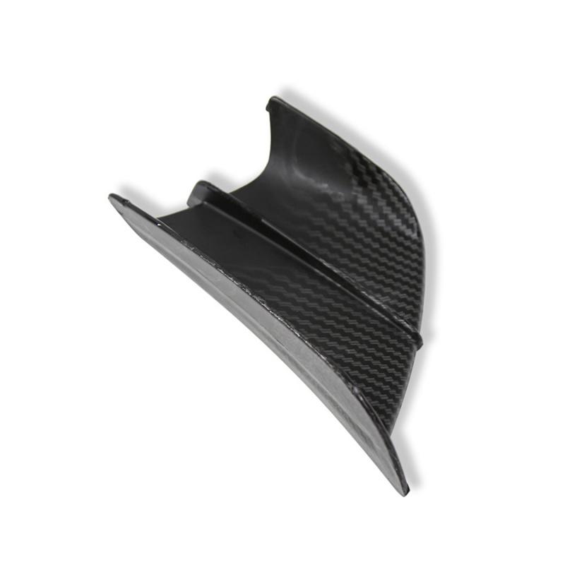Pair Motorcycle Carbon Fiber Look Winglets Fin Spoiler Trim Cover Air Deflector