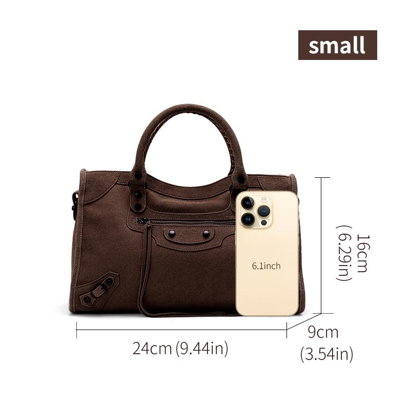 Brun Koskinn Toteväska – Vintage Mockaskinnfinish, Rymlig och Snygg för Vardagsbruk