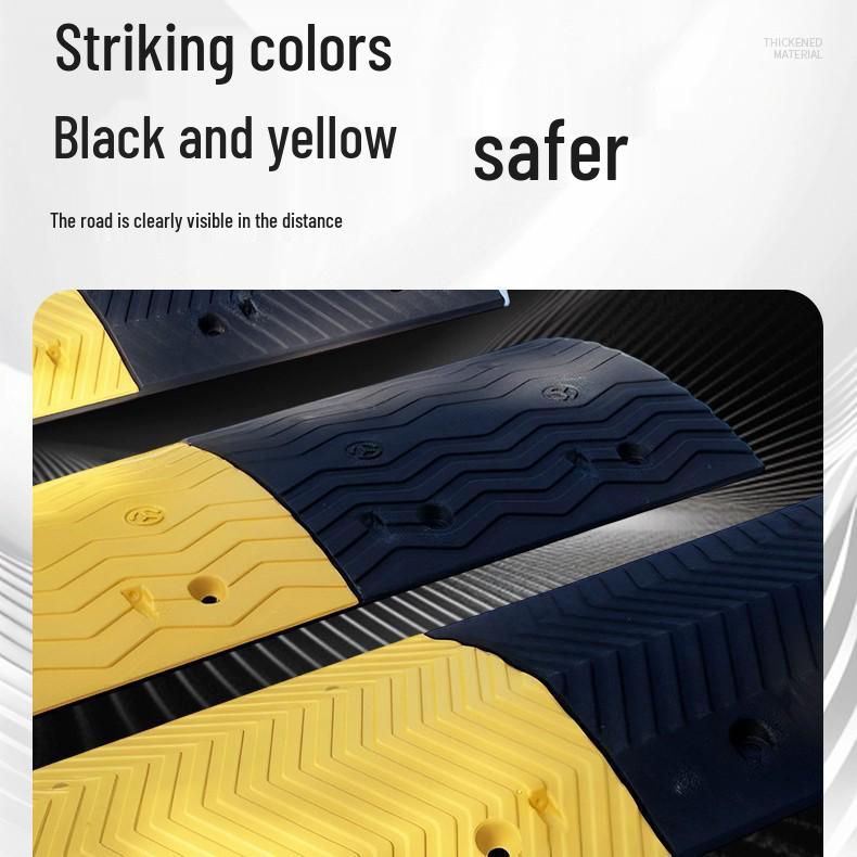 Heavy-Duty Rubber Steel Speed Bump for Community Parking