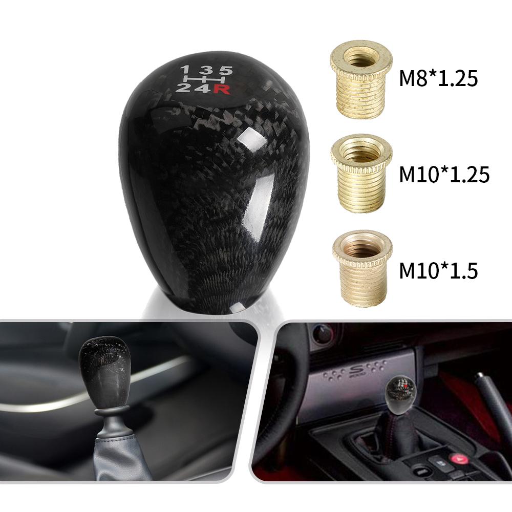 Universal 5/6 Speed Racing Carbon Fiber Gear Stick Handball Gear Shift Knob Manual Transmission Shifter Lever Knob SFN117