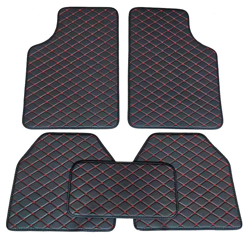 5PCS Universal PU Leather Car Floor Mats Front Rear Full Set Car Carpet Waterproof Auto Foot Pad Car Accessories Interior