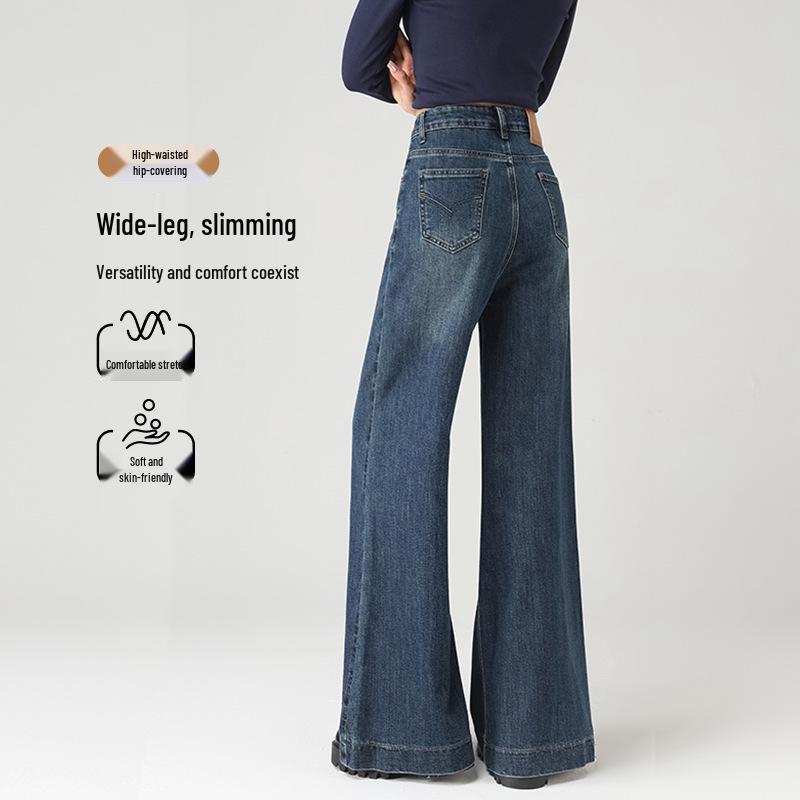 Women s Petite Micro-flare Wide-leg Jeans - Extended Length Slimming Plus Size S (86-95 lbs)