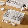 Desktop Cable Organizer Storage Box with Stackable Compartments