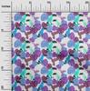 oneOone Cotton Flex Aqua Blue Fabric Tropical Floral with Birds Fabric for Sewing Printed Craft Fabric by The Yard 40 Inch