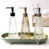 Liquid Soap Dispenser Bottle for Hand Soap, Lotion, Dishwashing Detergent, and Shampoo. Stylish Glass Liquid Soap Dispenser with Refillable Container