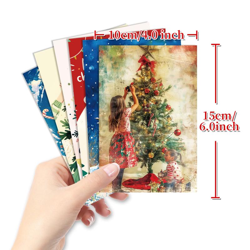 50 Christmas Eve Wall Cards - Diy Bedroom/Living Room Atmosphere Background Decorations Message Cards