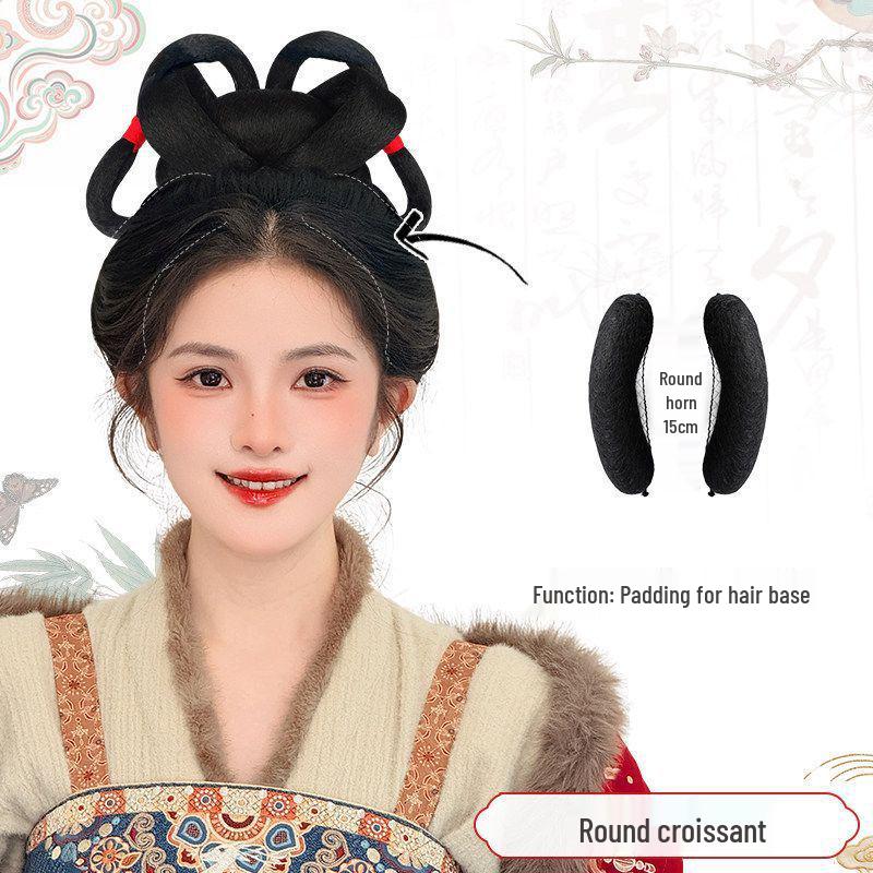 Ancient Style Hanfu Headdress Wig Bun Hair Accessory
