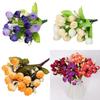 Elegant Artificial Flowers Tea Rose Buds For Wedding Bouquet And Bridal Decor