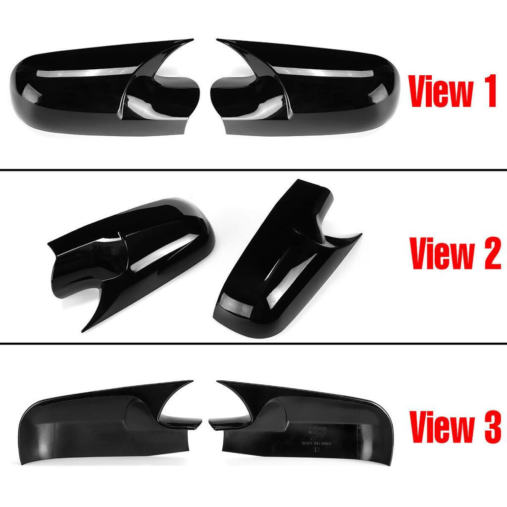 For Renault Megane 2 MK2 2002-2009 Car Rearview Side Mirror Cover Wing Cap Sticker Exterior Door Case Trim Carbon Fiber Black