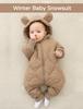 Maeau Newborn Baby Girl Romper for Fall and Baby Outdoor Cold Weather Long Bear Baby Light Size 73 Winter, Coat, One-Piece, Coverall, Sleeve, Design,