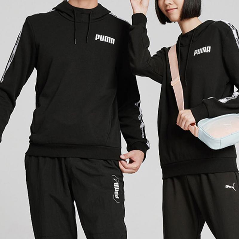 Puma Tape Logo Hoodie Sweatshirt Herren Oberteile Schwarz 845640-01
