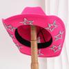 Rhinestone Star Western Hats Women Men 2026 Vintage Wide Brim Cowgirl Hat Woman Fashion Crystal Party Wedding Caps Ladies
