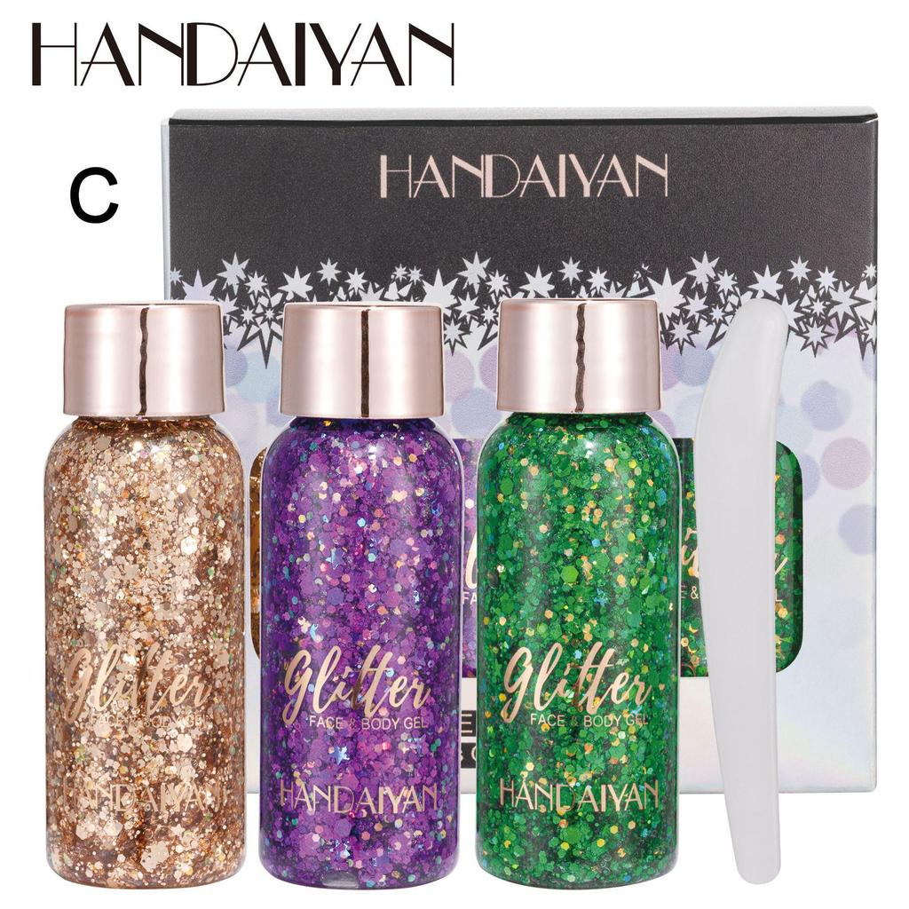 Cross-Border Glitter Makeup Set: Shiny Body Lotion, Eyeshadow, Face Gel & Liquid for Stage Performance