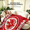 1PC Eintracht Frankfurt Custom Name Patterned Flannel Blanket Suitable For All Seasons for Home Decor Warmth and Comfort Gifts Holiday Present