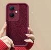 Wine Red Wool Winter Full Coverage Phone Case for iPhone 16/17 Pro Max & Samsung S25U