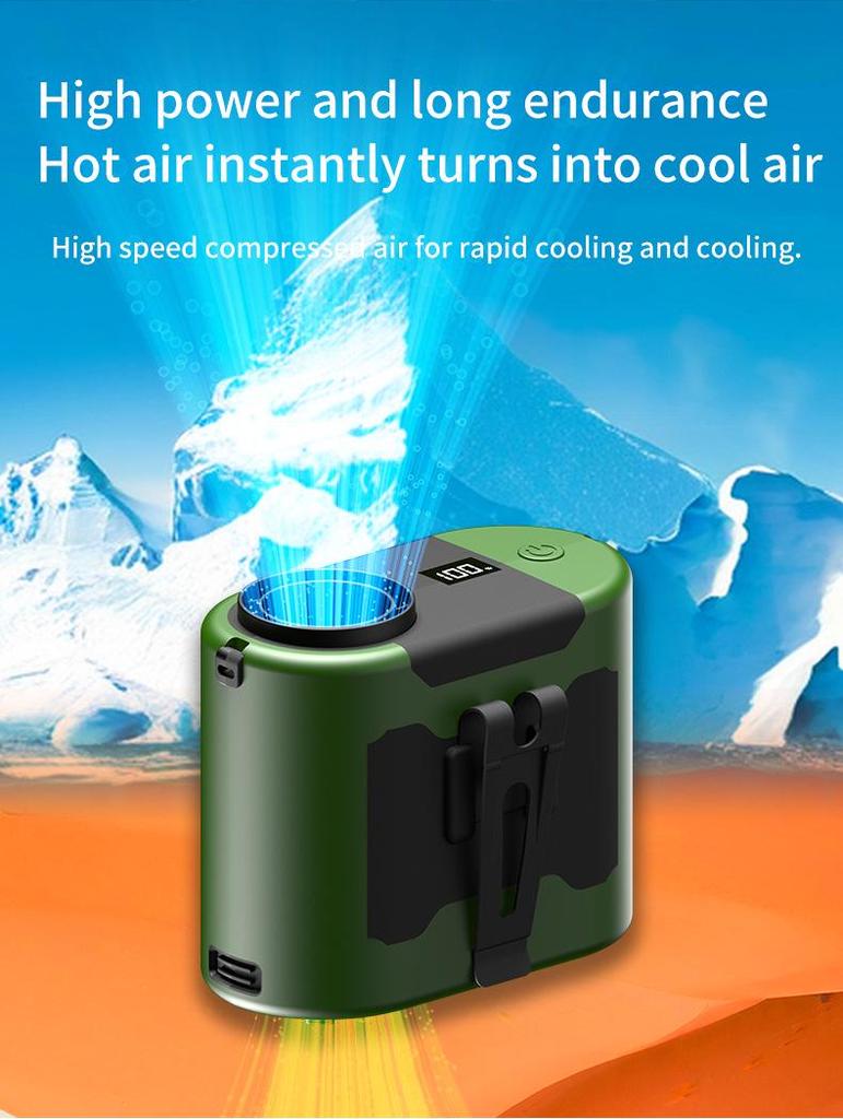Customizable 10,000mAh Waist-Mounted Fan