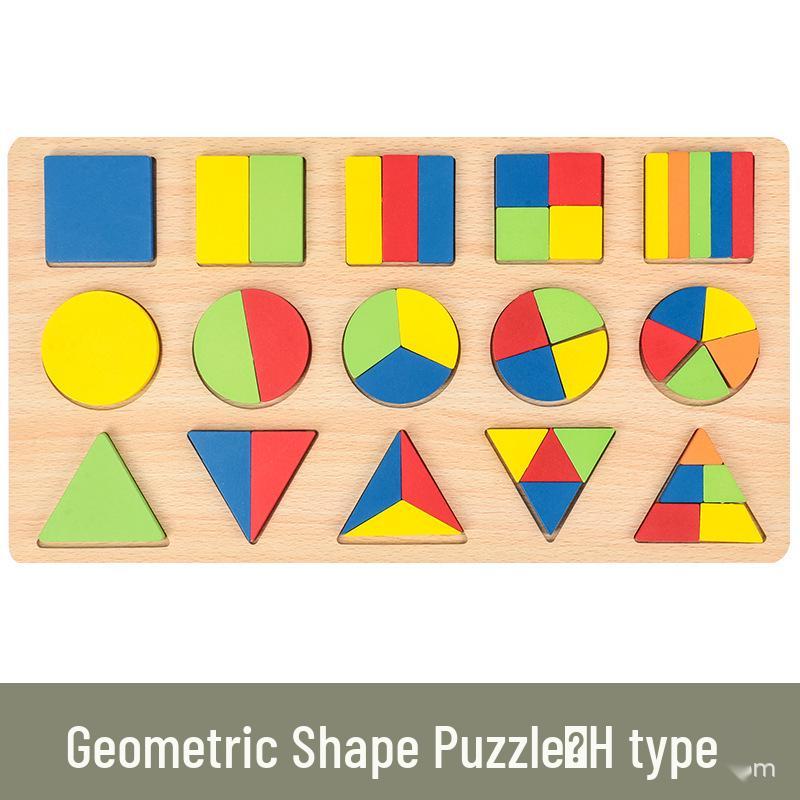 Wooden Educational Puzzle Board for Toddlers: Letters, Numbers, Shapes Recognition for Ages 1-3