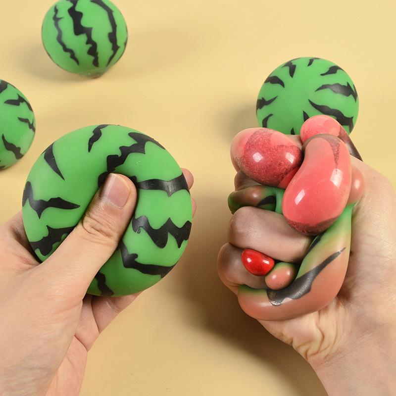 NEW Simulated Fruit Stress Relief Squeeze Toy TPR Watermelon Flour Ball Soft Toy Office blind box Stress Relief Finger Toy