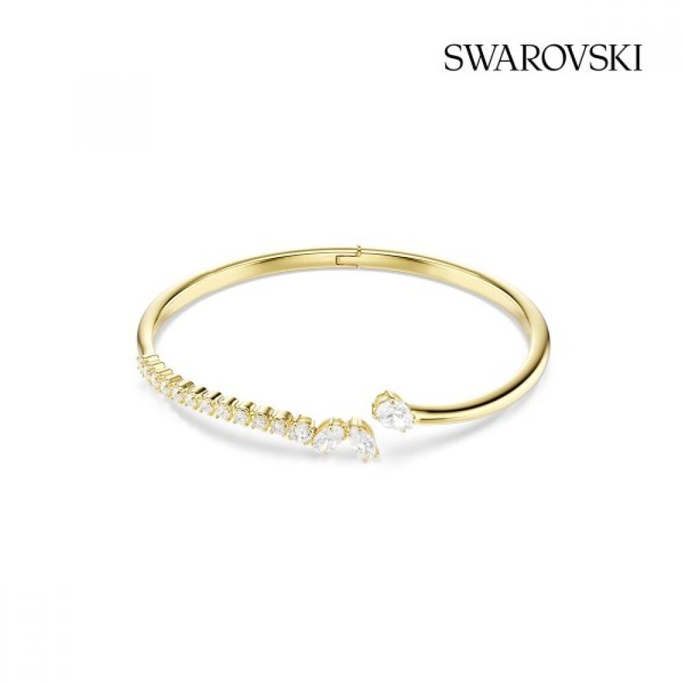 Swarovski Gold Tone Open Bangle Bracelet 5761639 5750440