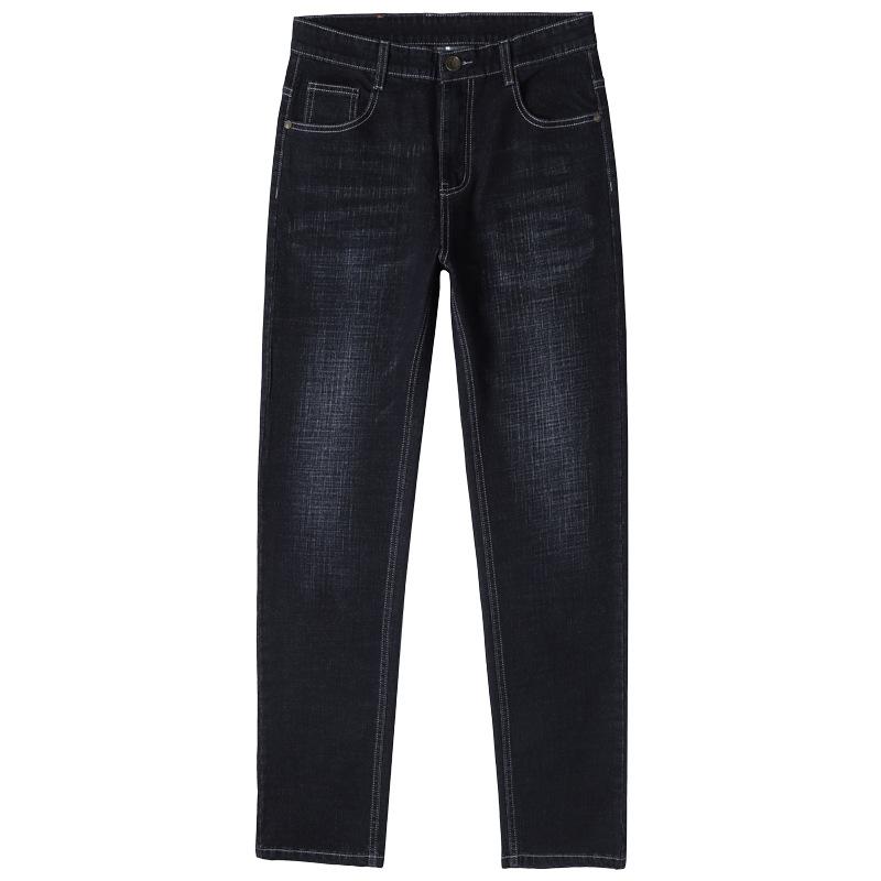 Pánské džíny s volným elastickým rovným zipem, business styl, jaro a podzim 2024, nové a vysoce kvalitní, pro každodenní nošení