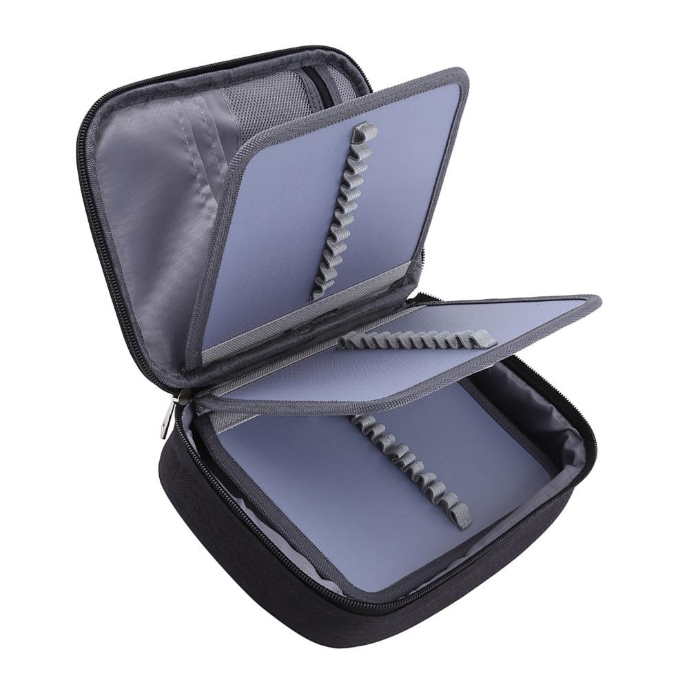 Multifunction Art Pencil Case Black/Blue/Purple Pencil Case Organizer  Stationery Organization