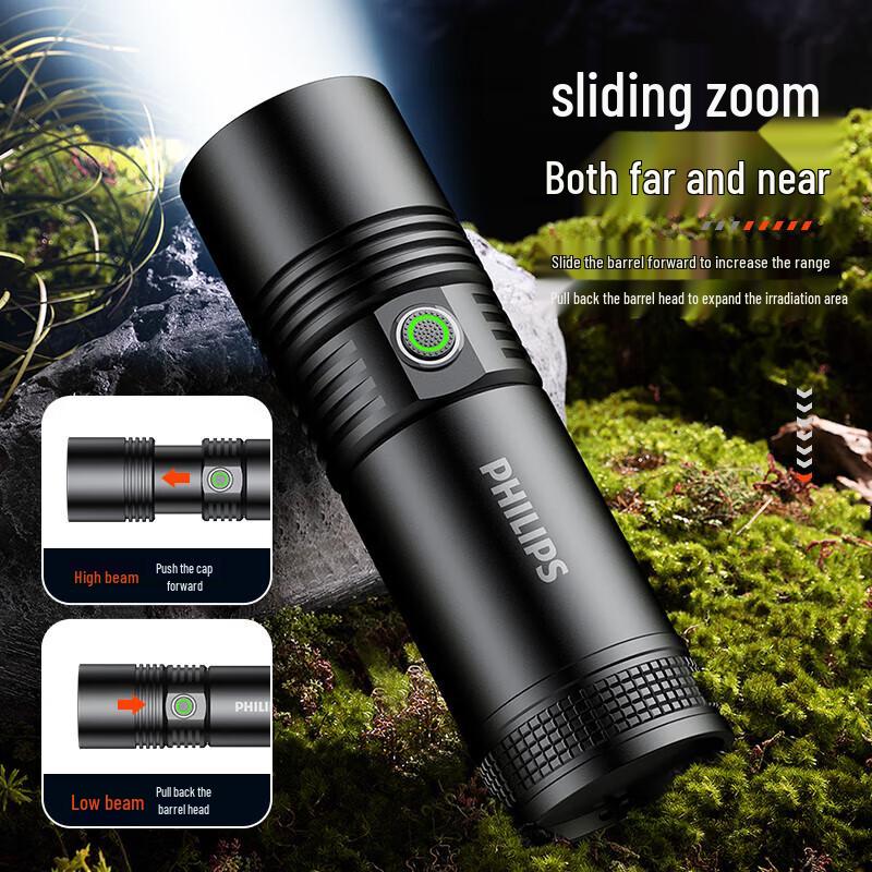 Philips SFL5112/93 USB-C Rechargeable Zoom Flashlight