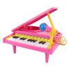 Piano eletrônico de brinquedo com 23 teclas, piano multifuncional para crianças aprendendo a tocar, com microfone, 15 músicas de demonstração