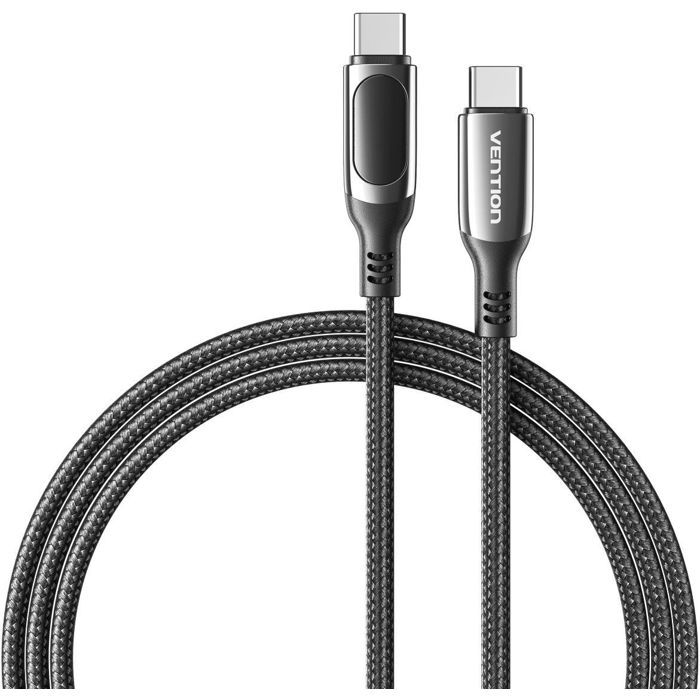 Câble USB-C - VENTION - 1.2m - 5A - Affichage LED - Tressé en coton