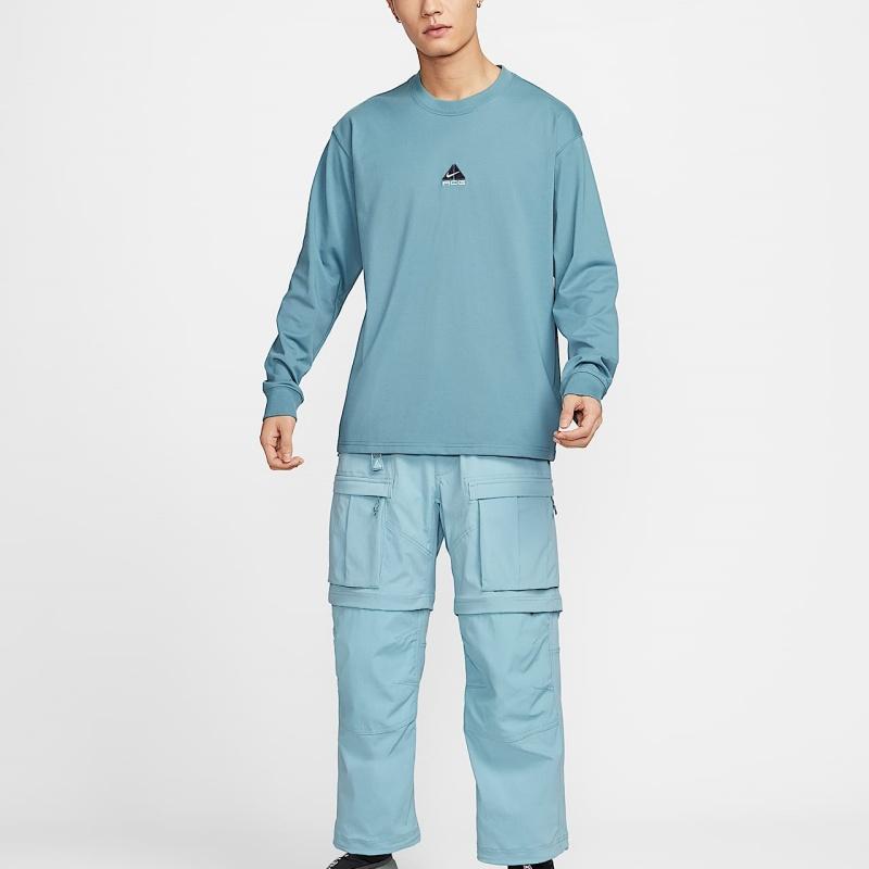 Nike Ss25 Acg Ls Lbr Tee Lungs Round Neck Fashion Versatile Long Sleeve T-Shirt Men Tops Smoke-Blue DR7754-006