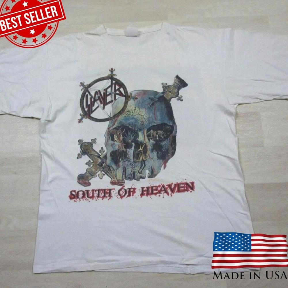Slayer South of Heaven Graphic T Shirt Heavy Metal Rock Band Tee Vintage Unisex T-Shirt XXXL