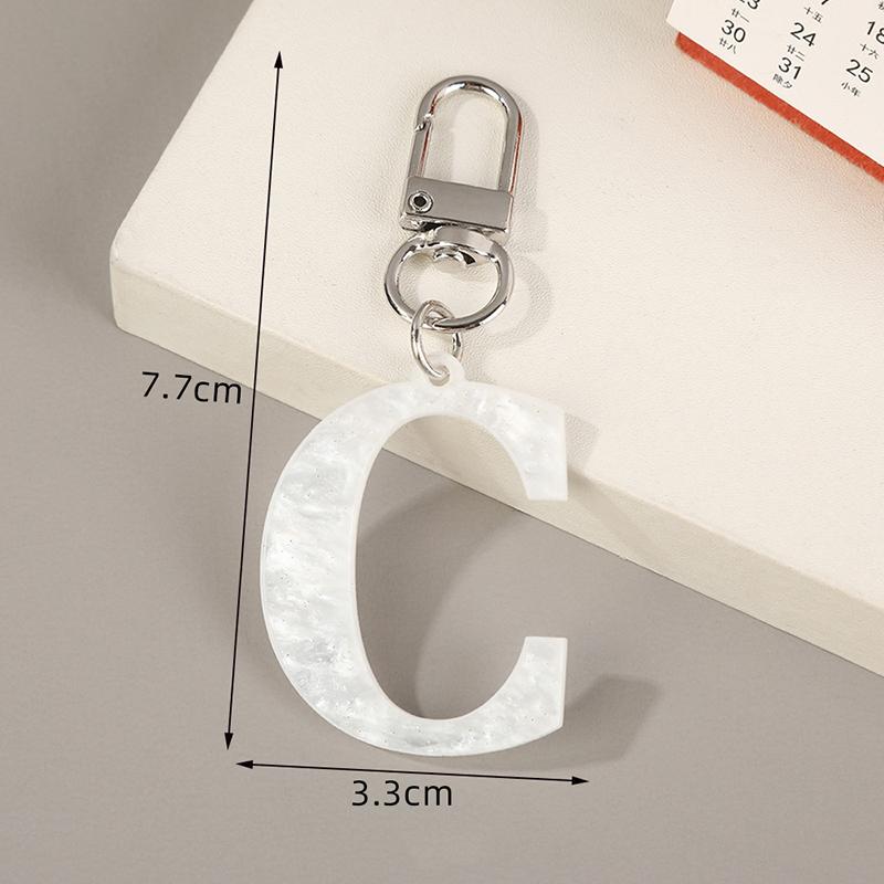 Simple Letters Keychain Backpack Pendant Keyring Bag Hanging Decoration Accessories Gift