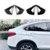 Fit For BMW X4 F26 2014-2018 Rear Window Side Louver Shutter Trim Cover Carbon Fiber Look/Gloss Black Tail Windshield Blind