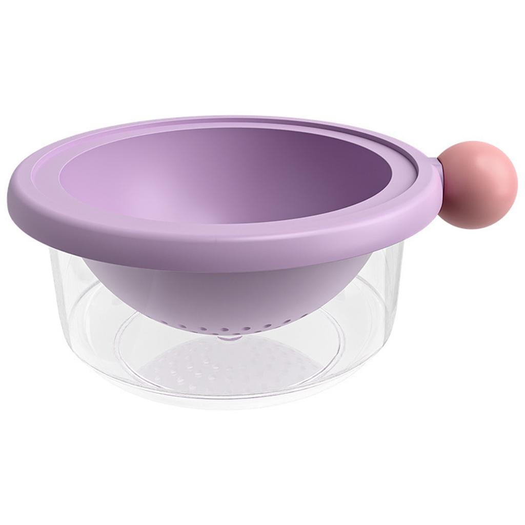 Two Tier Plastic Strainer Vegetable Washer In Vibranted Color For Quick Draining Berries Pasta Safe Food Grade