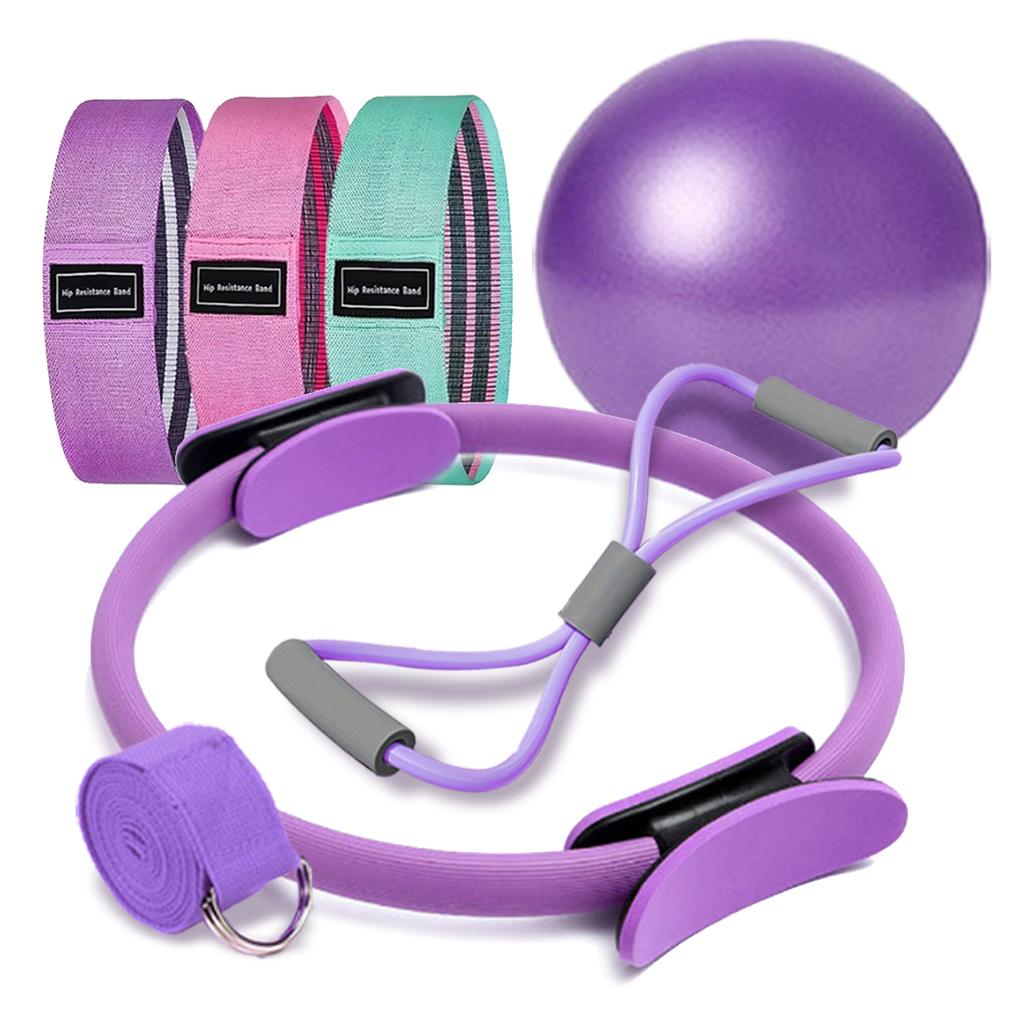 New Pilates Ball And Ring Set With Resistance Band For Pregnancy Postpartum Workout Fitness Equipment