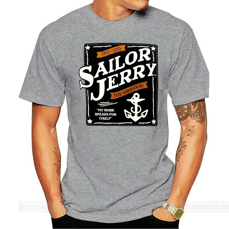 

SAILOR JERRY Tattoo Our Seal Anchor Logo Grey Heather Slim Fit TShirt S3XL NEW Unisex Fashion T Shirts top tee 4XL