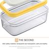 Butter Cheese Cutting Storage Box Airtight Rectangular Food Container for Kitchen Refrigerator Organization