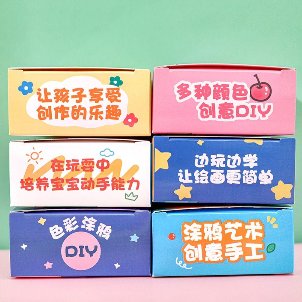 Animal Children Coloring Activity Toy Flower DIY Paint Figurines Color Filling Toy  Gifts