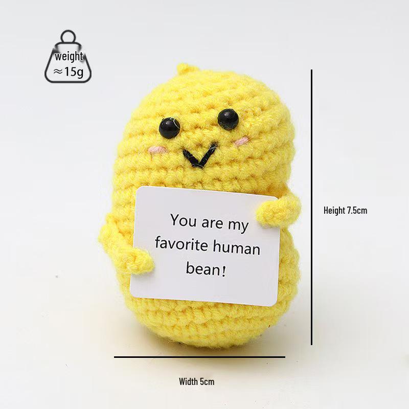 Hand-Knitted Pea Doll: Positive Energy Ornament Collection